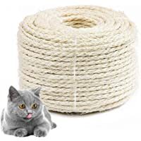 Bluelves Cuerda de Sisal Gatos- Sisal Cuerda para Reparar y Reemplazo de Gato Rascarse Pilar- Contiene Reparación Árbol…